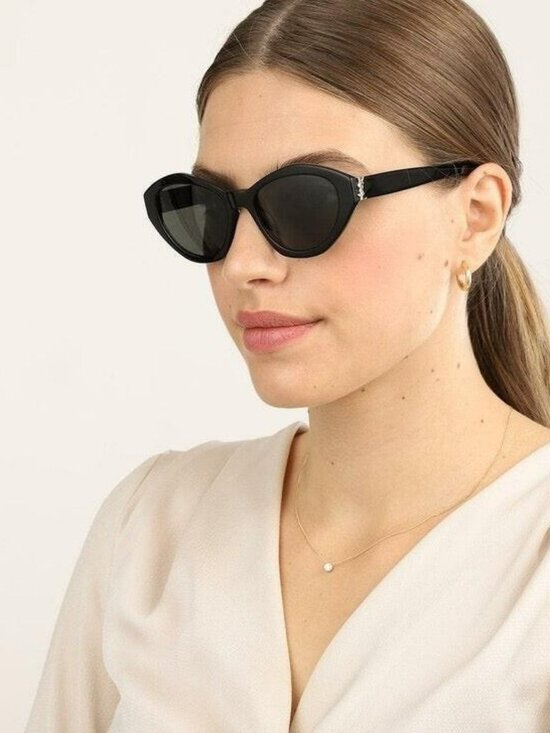 Saint Laurent Women Sunglasses Black Grey Cat Eye SLM60 006 NEW AUTHENTIC main image 2